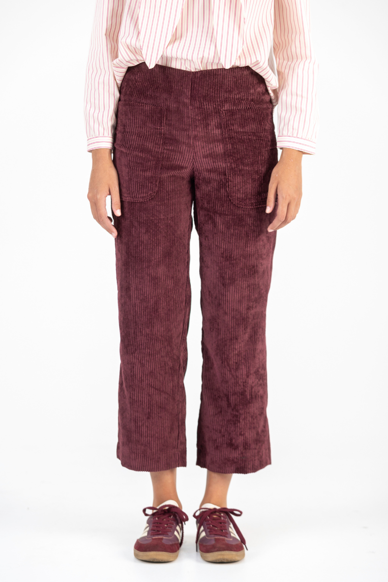 PANTALON COLON PANA BURDEOS