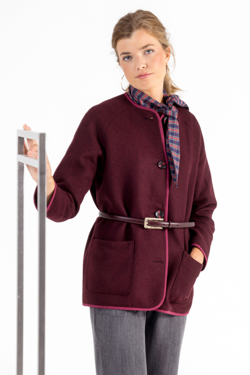CHAQUETA MORGANTI BURDEOS