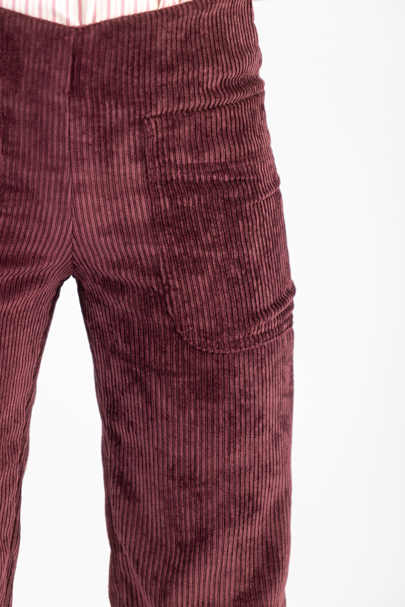 PANTALON COLON PANA BURDEOS