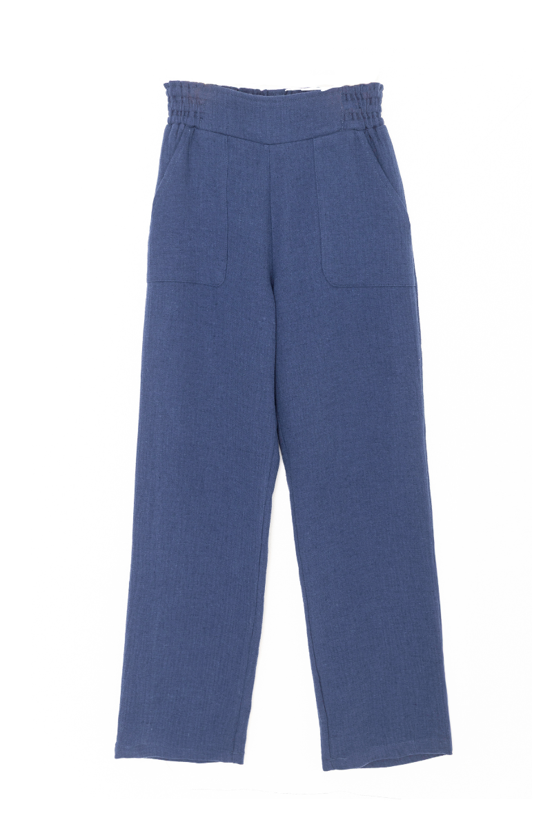 PANTALON EN VELOURS CÔTELÉ MAUVE