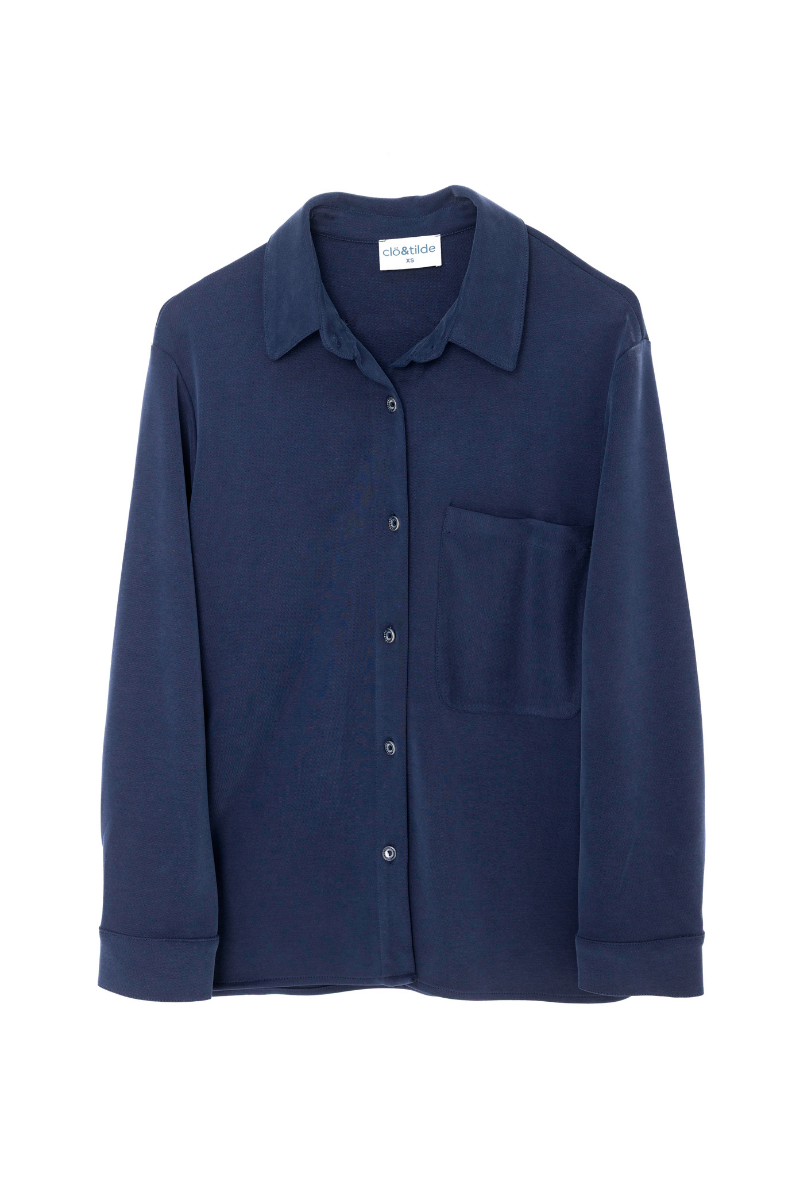 CAMISA POPEL PUNTO AZUL