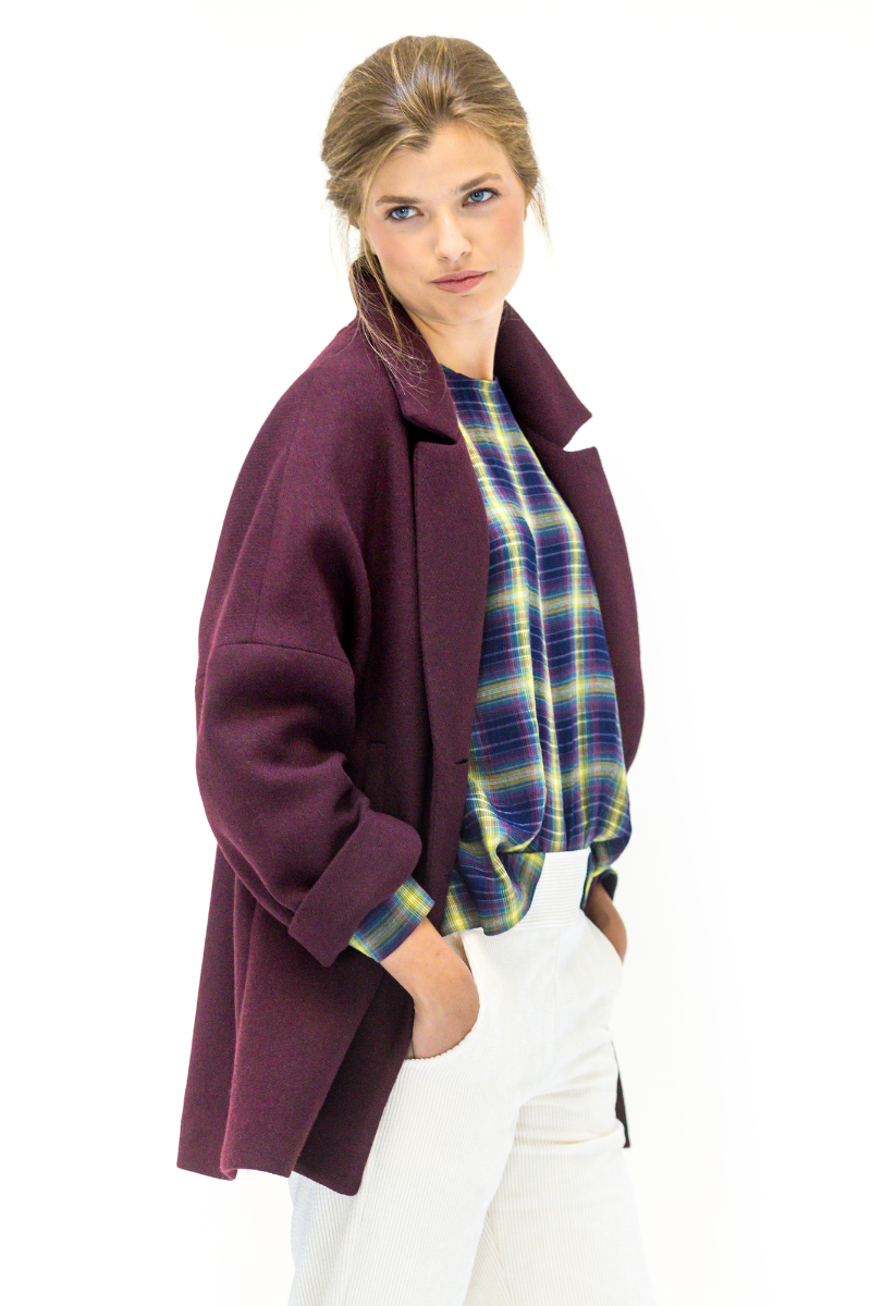 CHAQUETON ANA BURDEOS