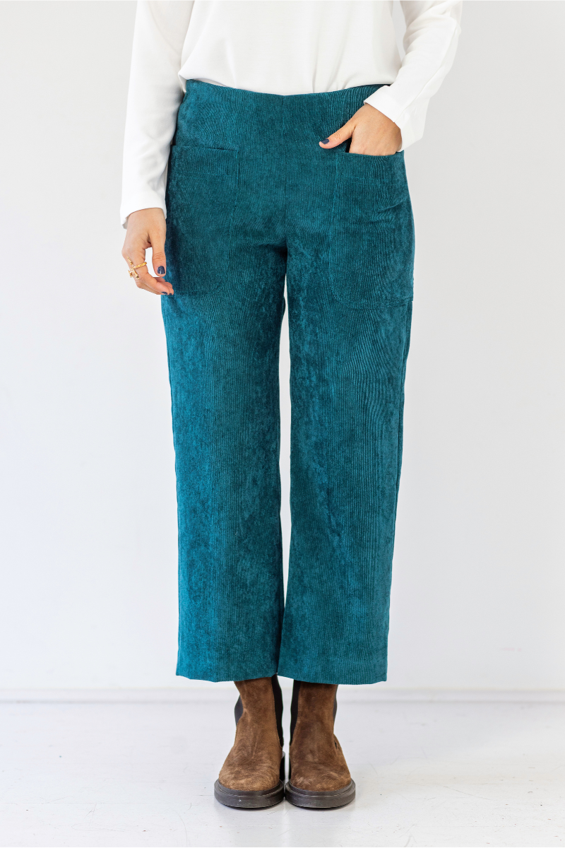 PANTALON COLON PANA VERDE