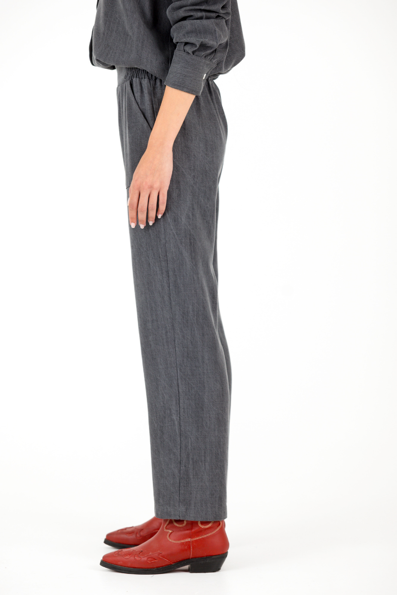PANTALON PUNZOA TENCEL GRIS