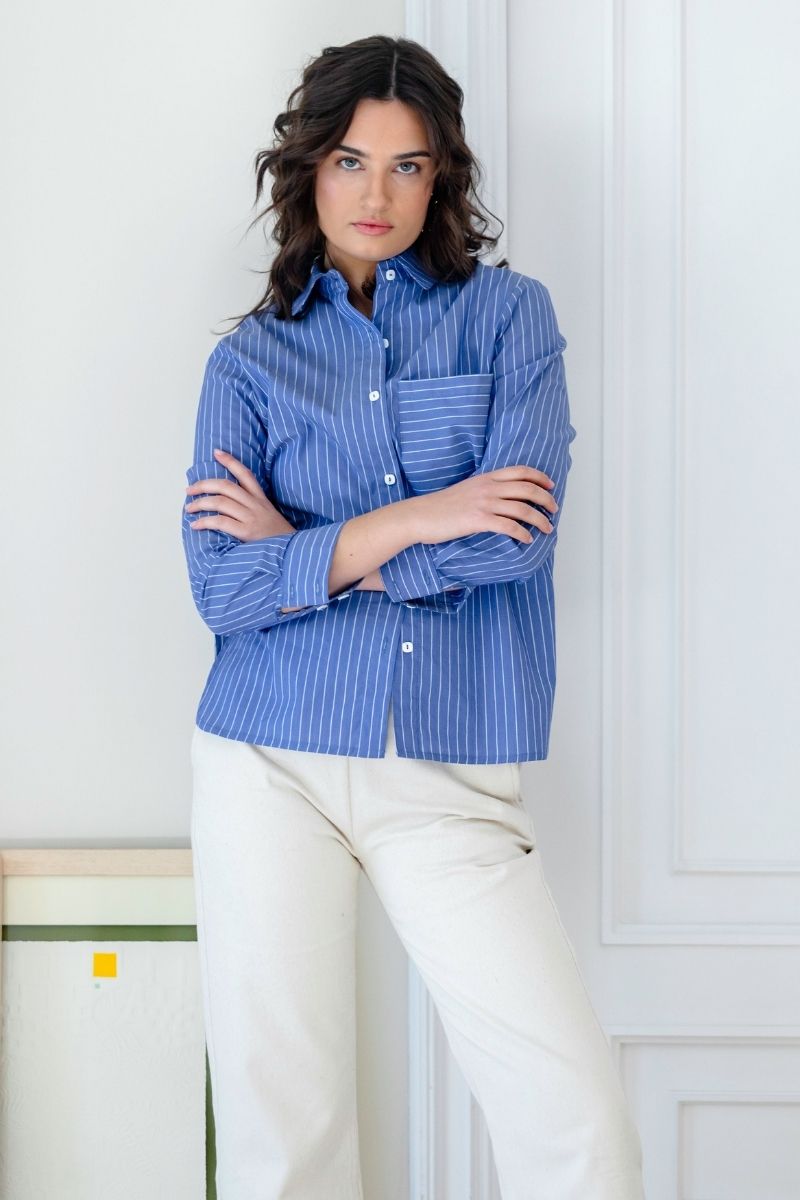 CAMISA POPEL AZULONA
