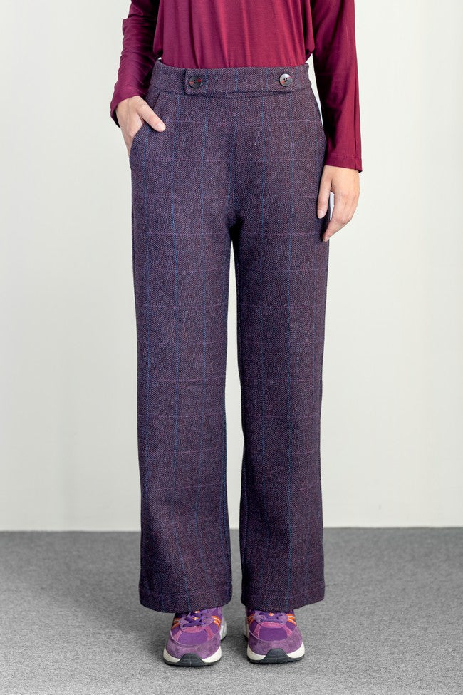 PANTALON AUBERGINE