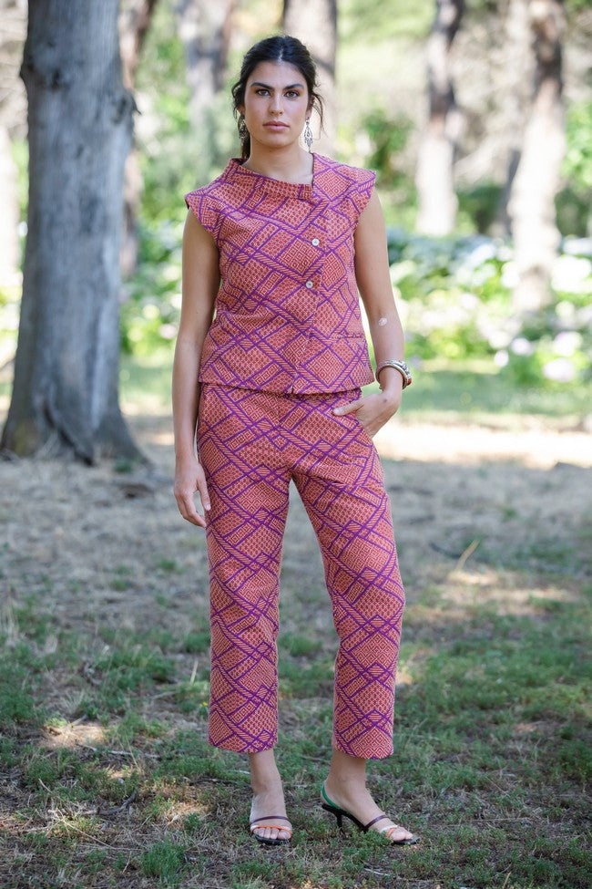 PANTALON EN BROCADE 