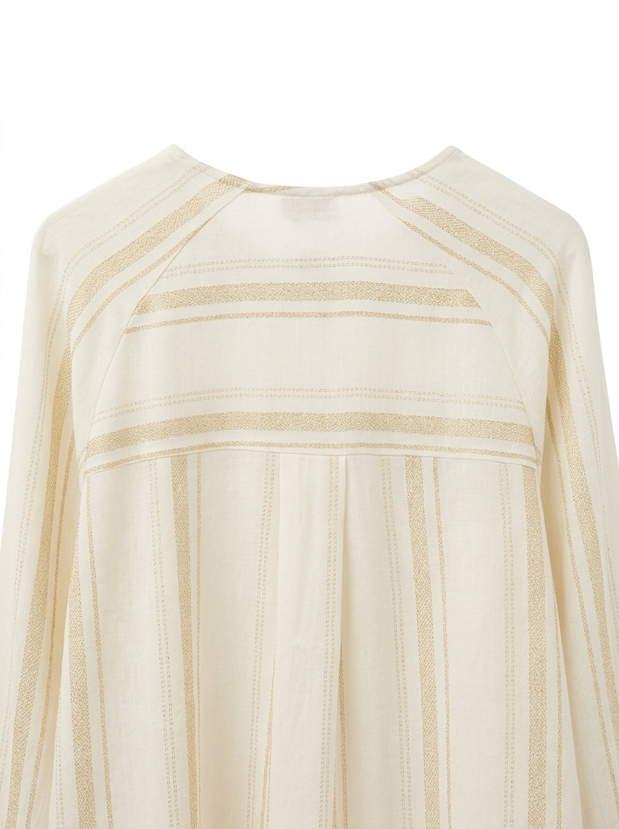 CAMISA TAPETA HILO DORADO