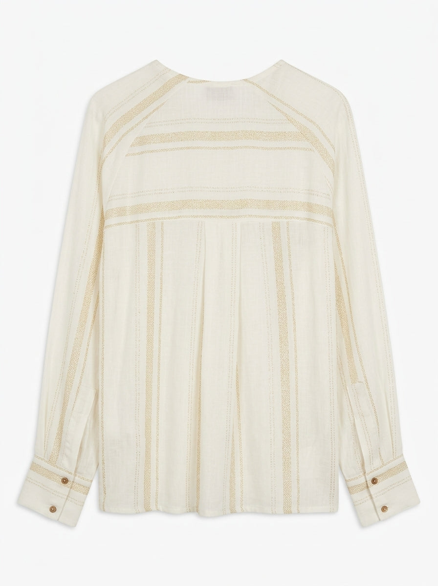 CAMISA TAPETA HILO DORADO