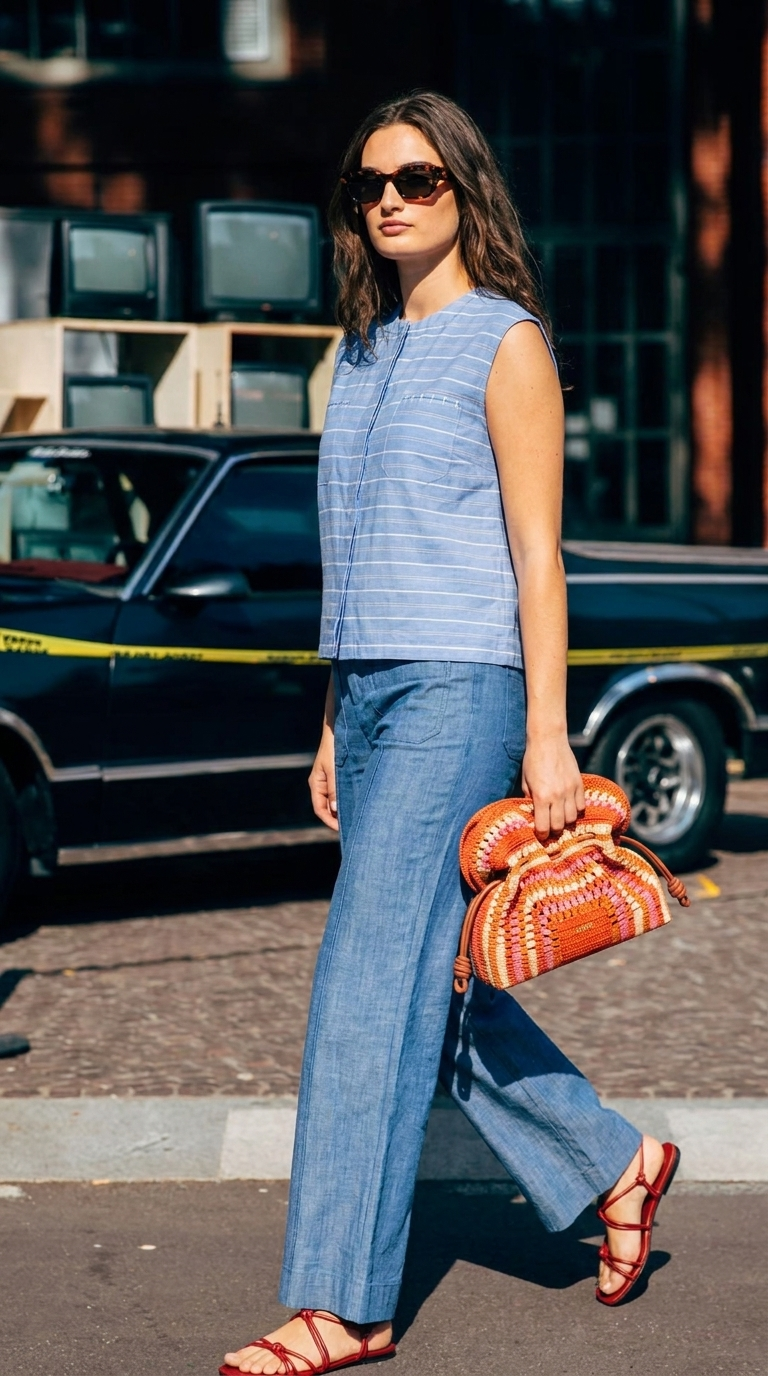 BLUE PINSTRIPE SHIRT