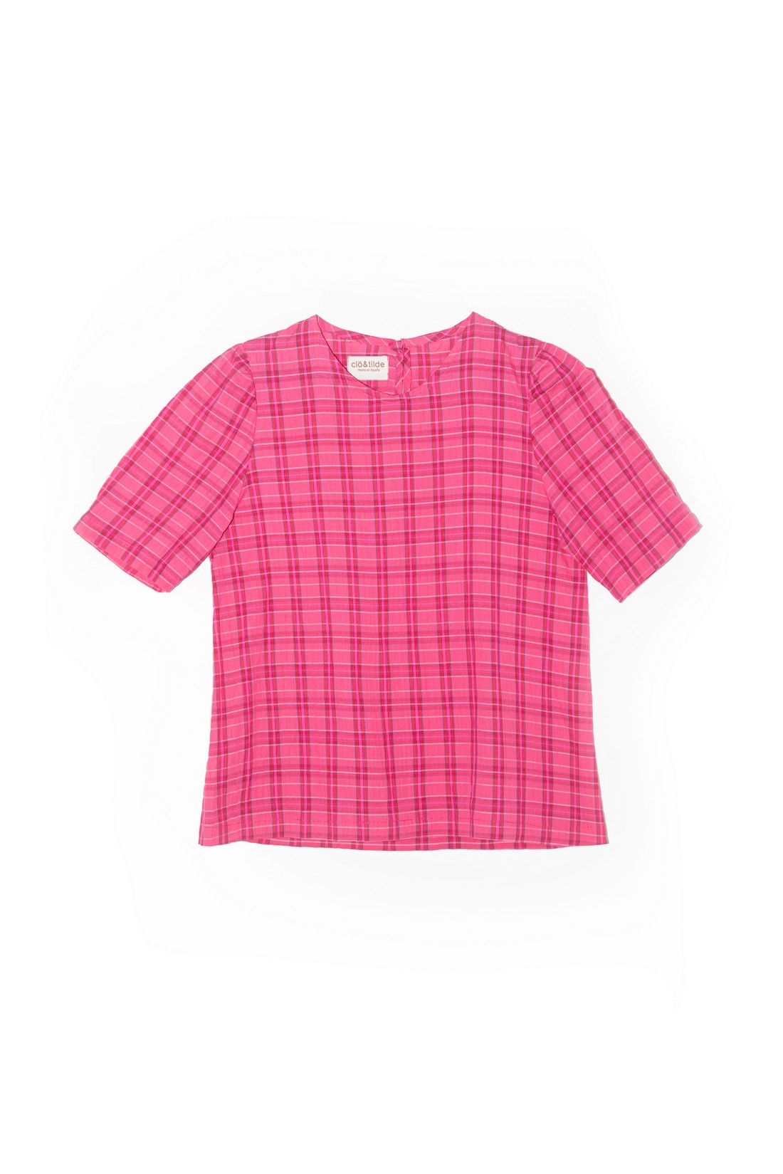 MARIONET PLAID BLOUSE