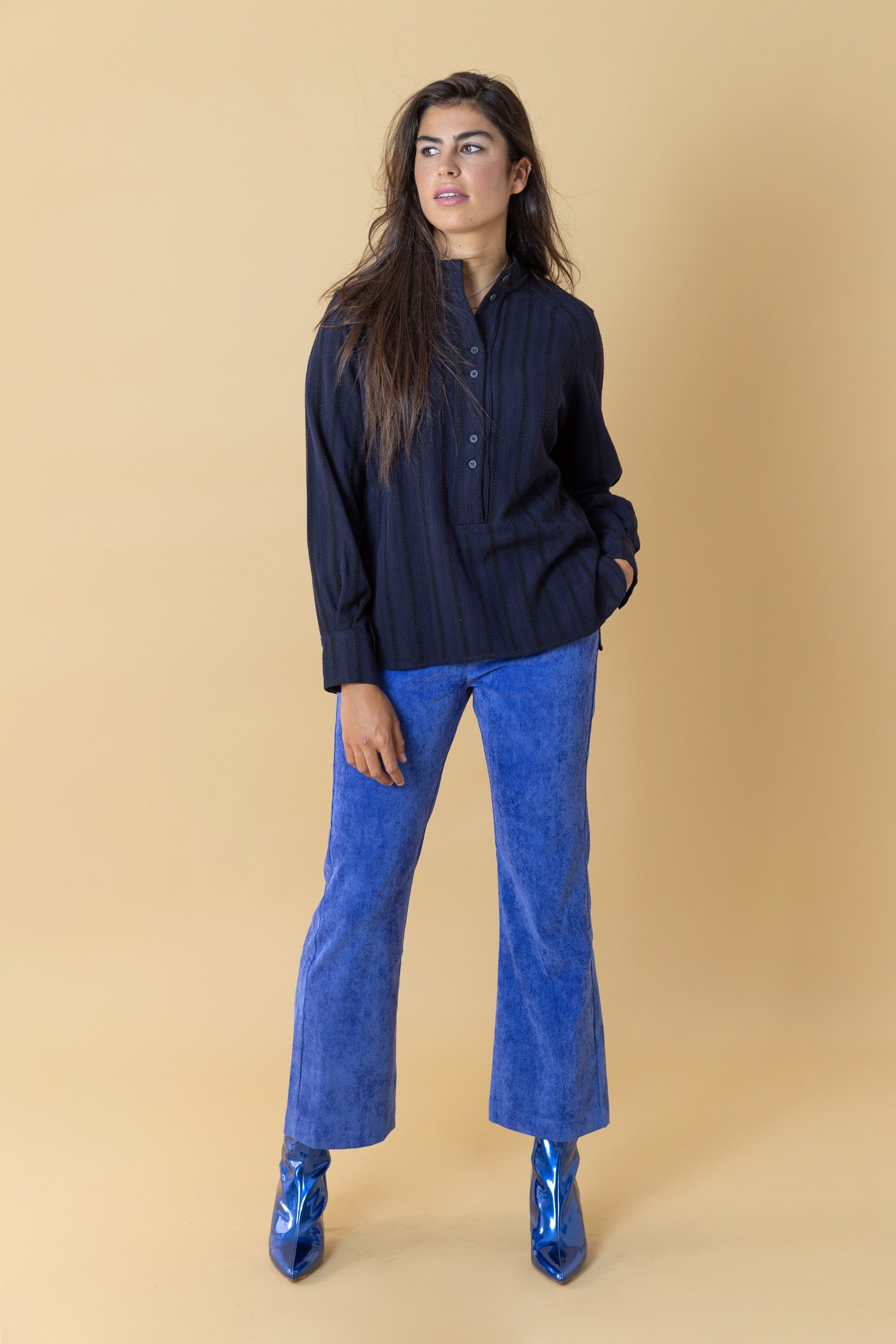 SICILIA BLUE CORDUROY PANTS