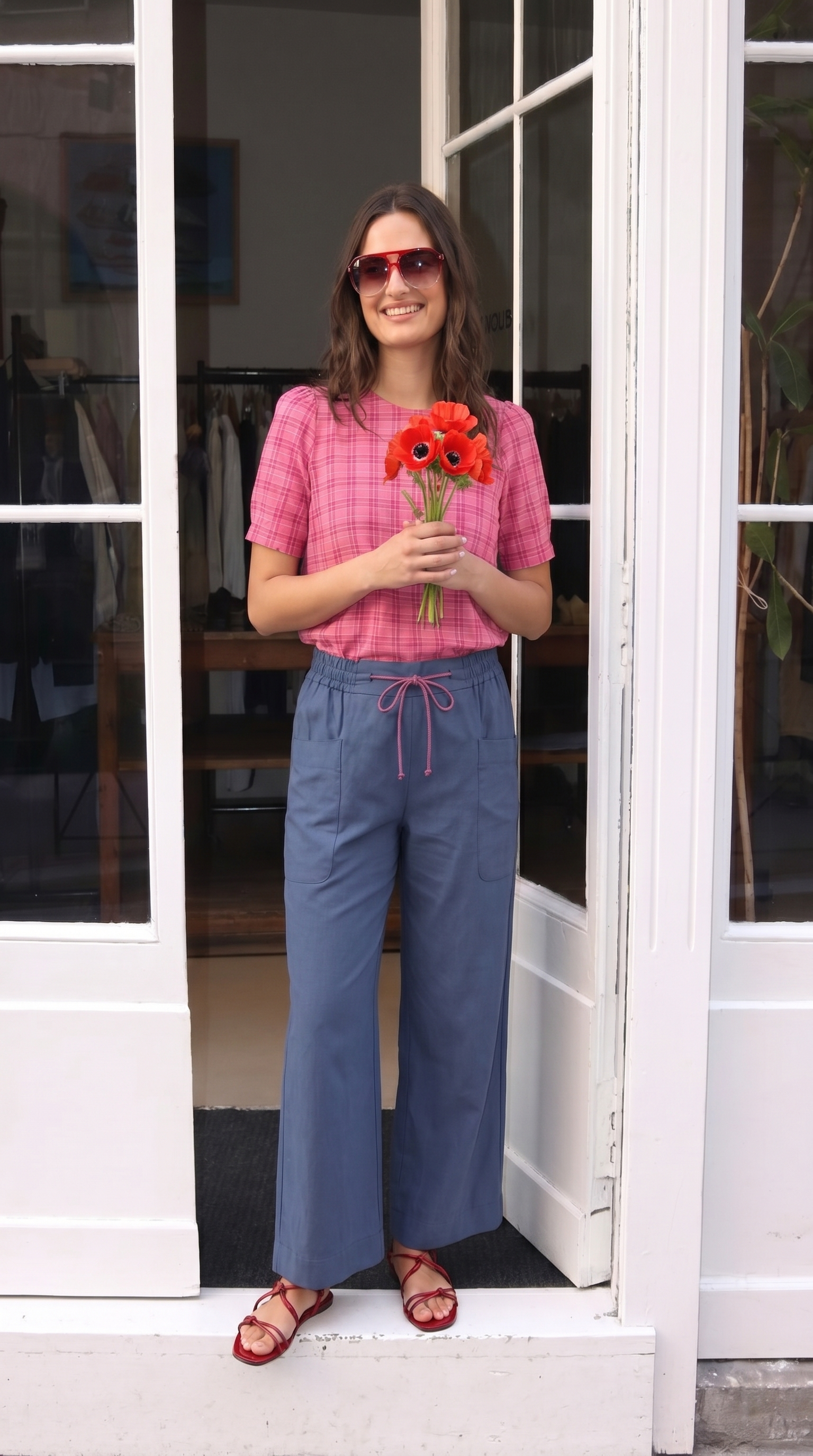 BLOUSE MARIONETTE CARREAUX