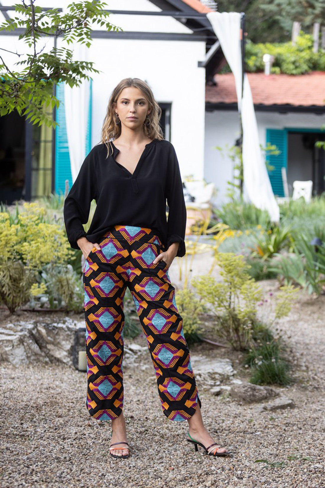 BLACK VISCOSE SHIRT 