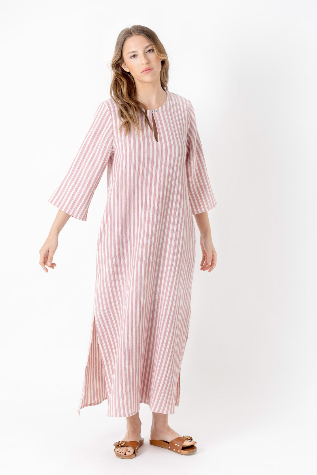 VESTIDO MARRUECOS RAYA ROJA