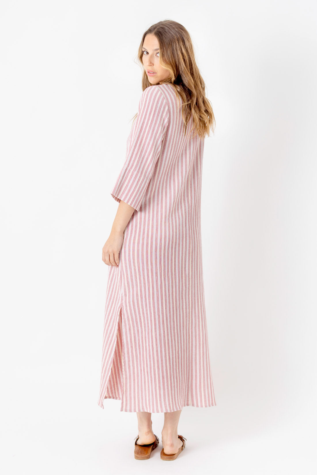 VESTIDO MARRUECOS RAYA ROJA