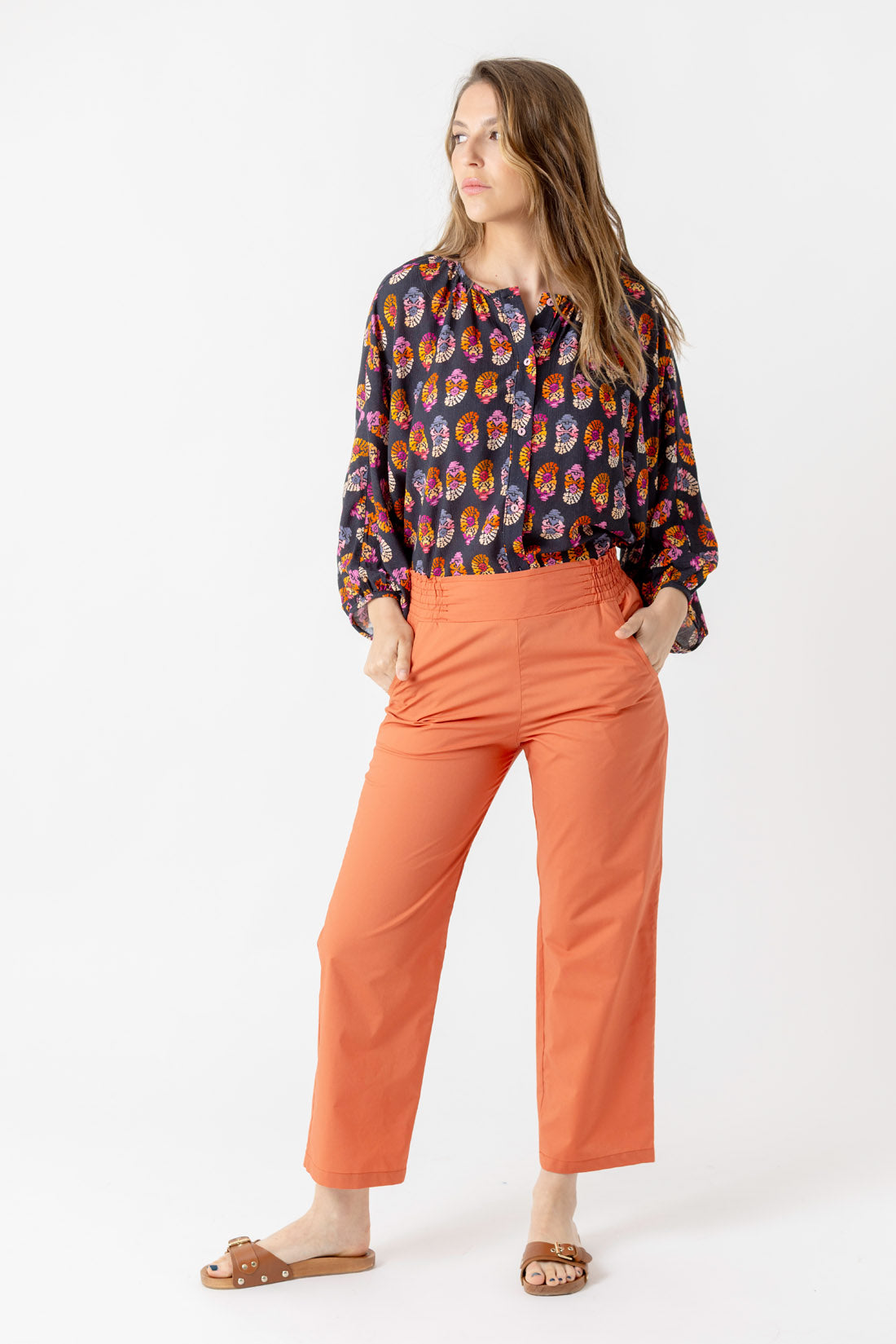 PANTALON POPELIN CALABAZA
