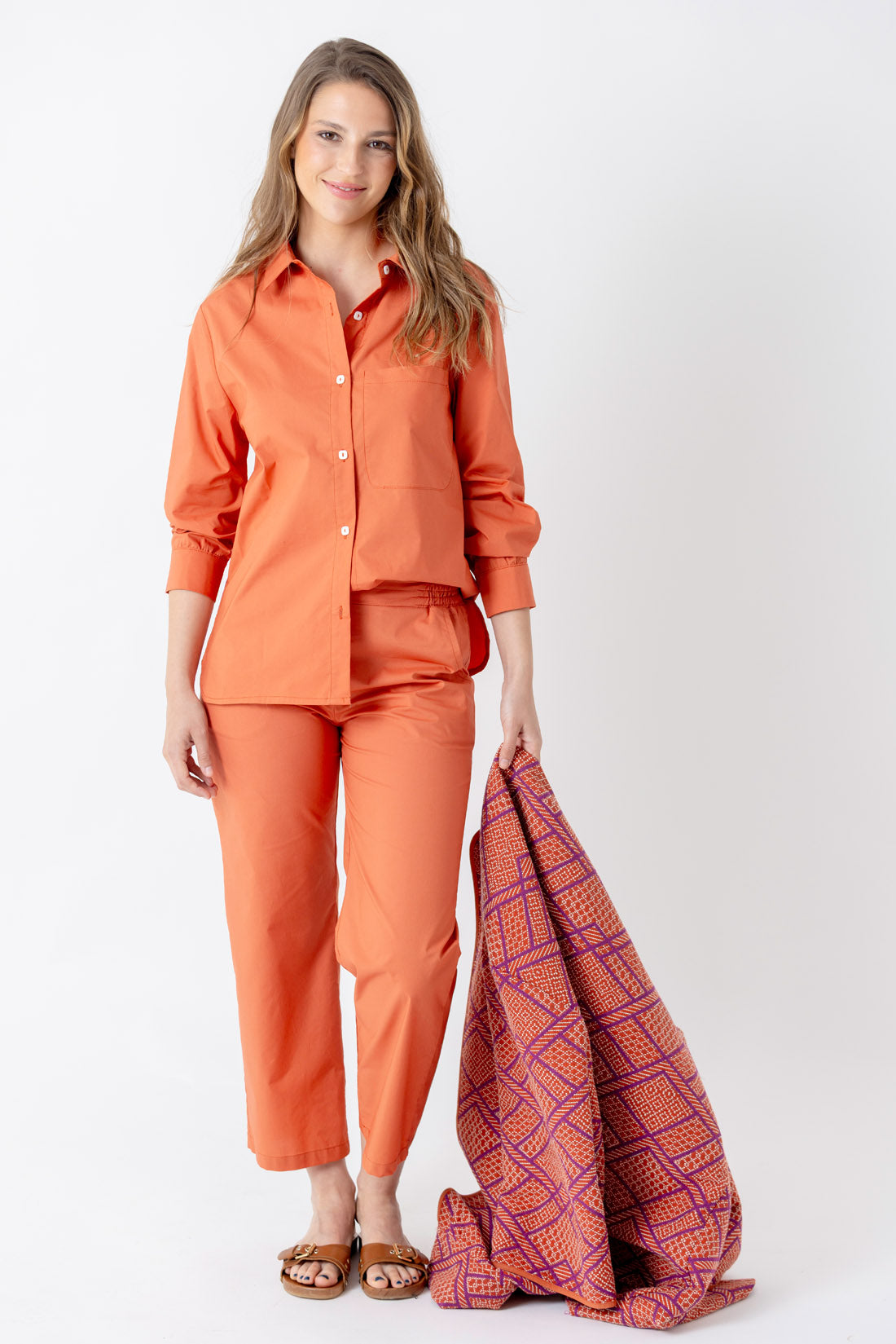 PANTALON POPELIN CALABAZA