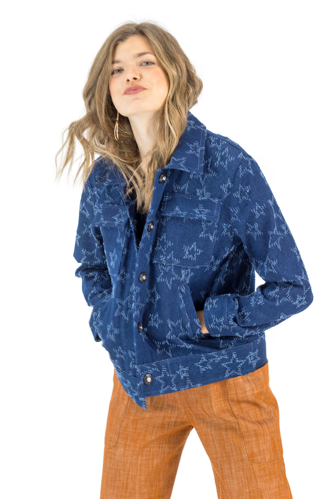 CHAQUETA BIKER ESTRELLAS