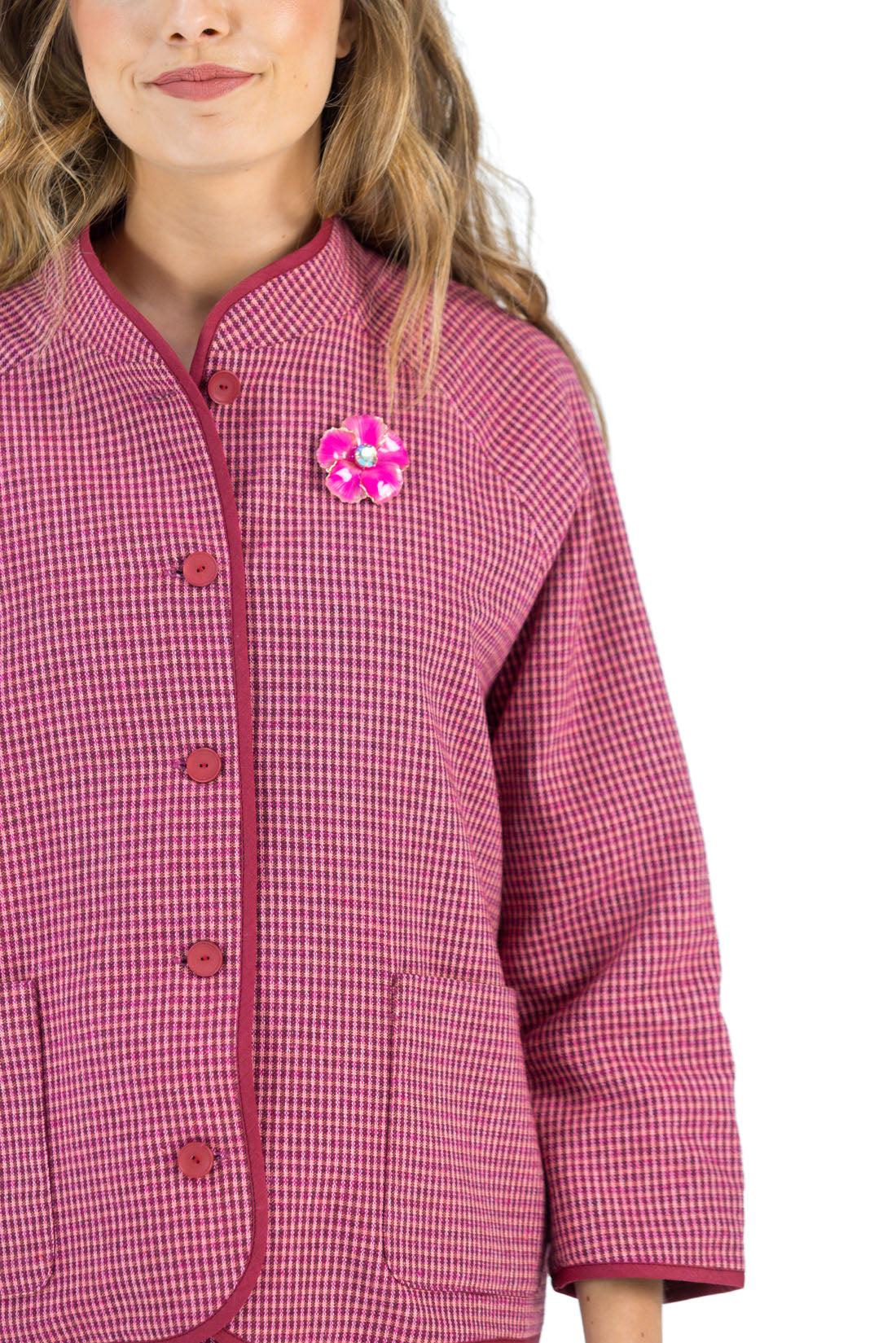 CHAQUETA VICHY ROSA
